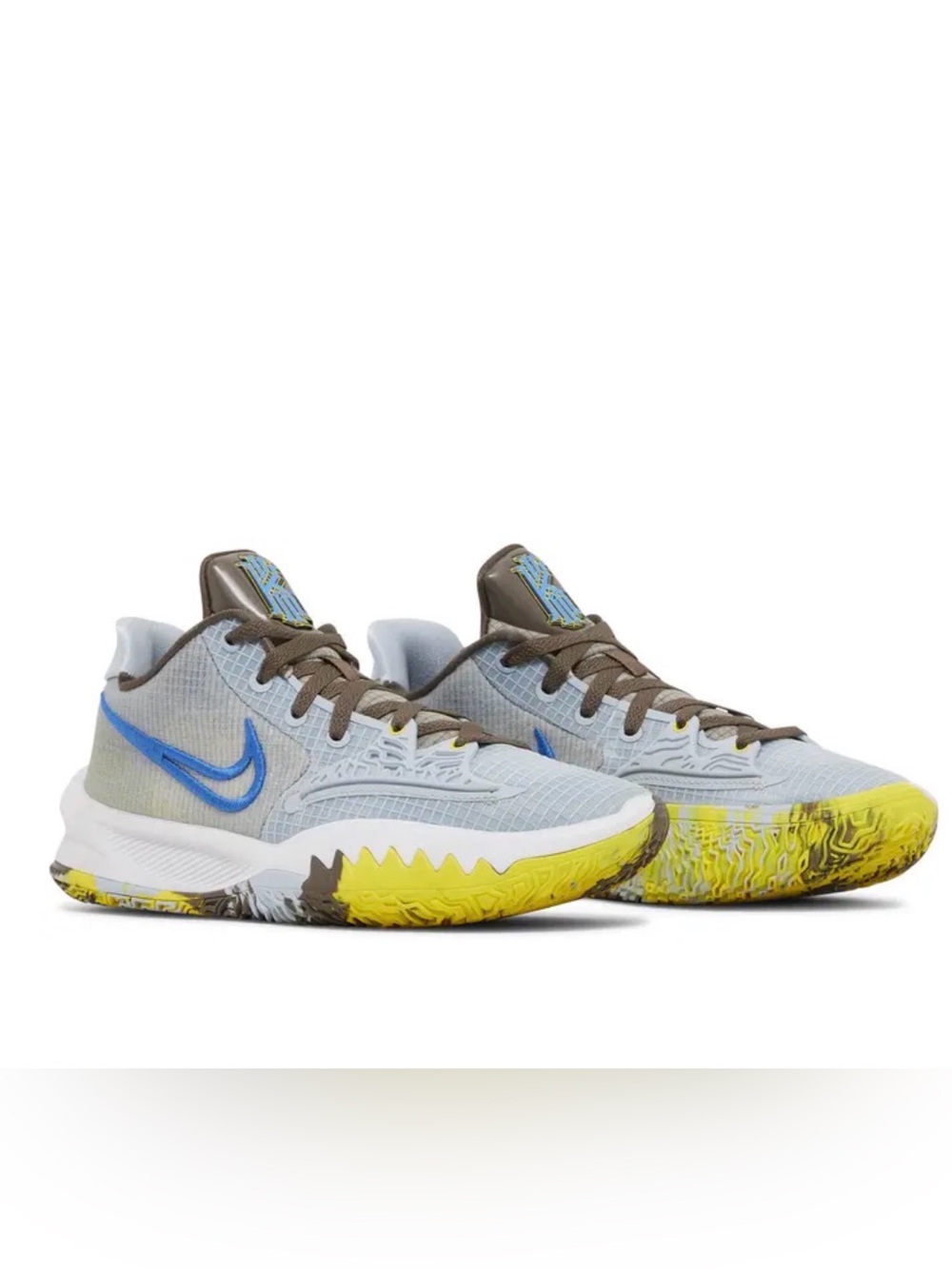 Nike Kids Light Blue, Brown & Yellow Athletic Sneakers
